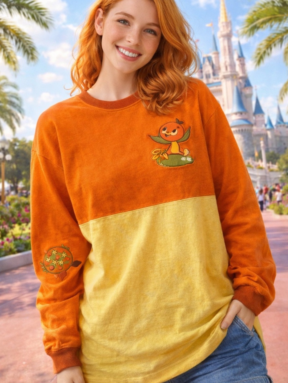 Disney Spirit Jersey Florida Oranges M Sunshine Graphic Oversized